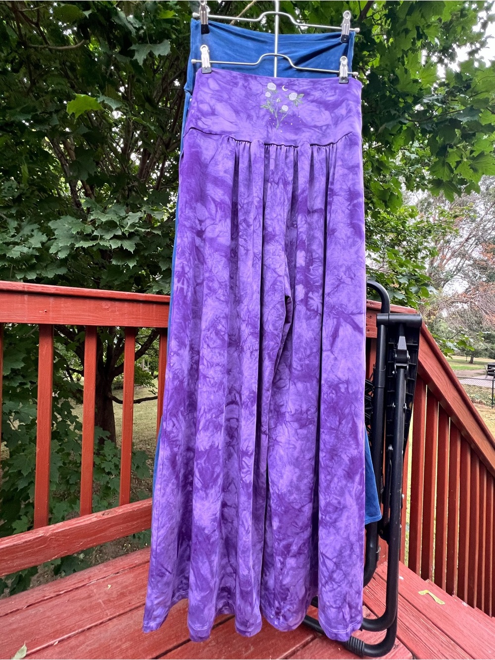 Purusha People Sojourn Flowing Purple Wide-Leg Palazzo Pants